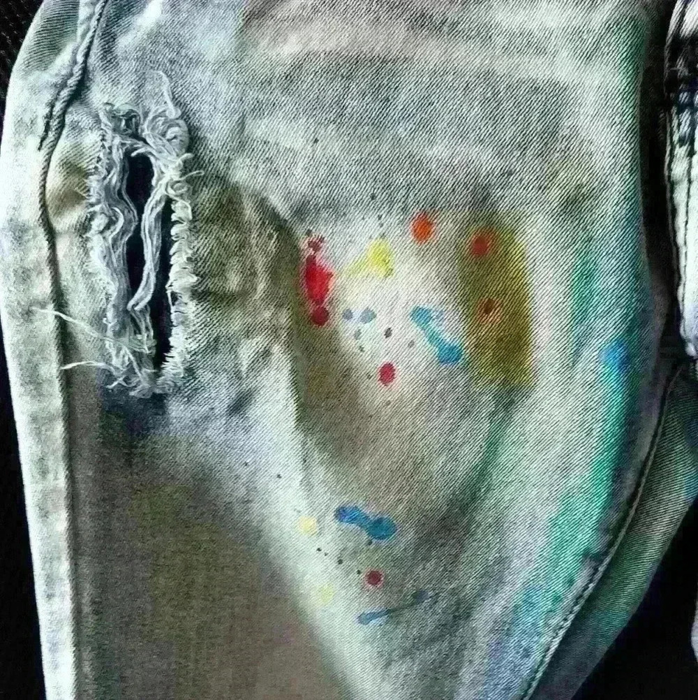 Boys Size 12 Parish Nation Paint Splatter Jeans Like New - Picture 6 of 10